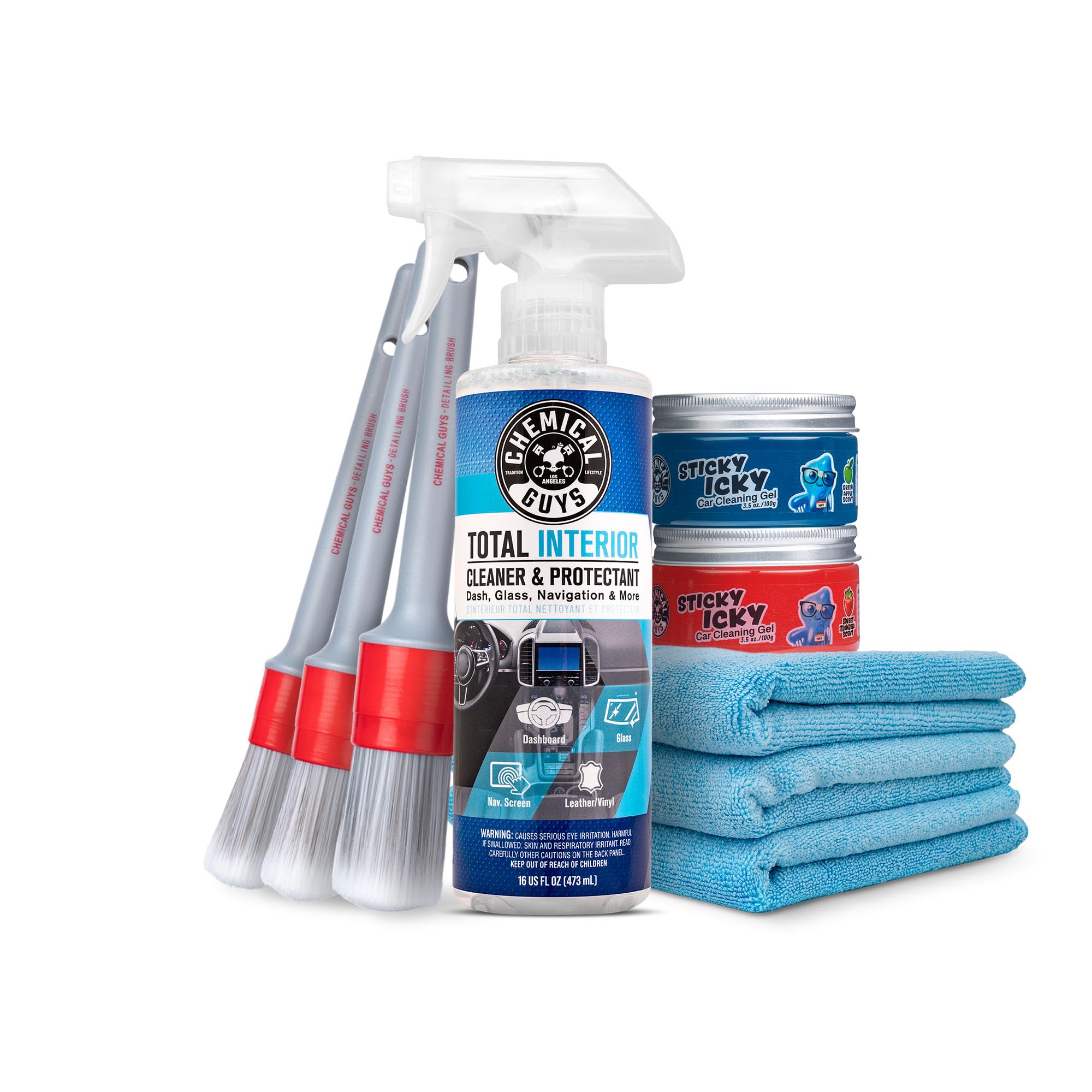 Amazon.com: Chemical Guys Car Cleaning Kit Interior 9-Piece